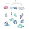 Lovely Blue Green Squirrel Handmade Baby Musical Crib Mobile Nursery Mobile Hanging Toy for Boys Girls