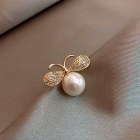 Bee Brooch Fashion Brooch Pin DIY Craft Jewellery Faux Pearl Clothes Pins Insect Themed Pin Badges For Wedding Clothing Supplies Decorative Acces