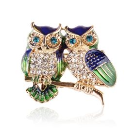 Fashion Creative Cartoon Cute Owl Brooch Safety Pins Brooches Safety Pin Women Girls Clothing Decoration