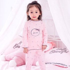 Children's Autumn Clothes Long Pants Suit Pure Cotton (Option: Pink-80cm)