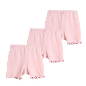 Girls' Safety Pants Anti-empty Three-point Leggings (Option: Pink-150cm)