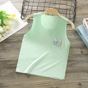 Modal Children's Vest Boneless Camisole Bottoming Shirt (Option: Green-130)
