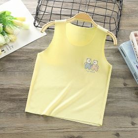 Modal Children's Vest Boneless Camisole Bottoming Shirt (Option: Yellow-110)