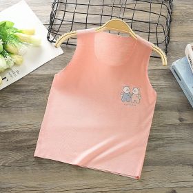 Modal Children's Vest Boneless Camisole Bottoming Shirt (Option: Pink-90)