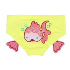 Baby Swimming Trunks Cute Embroidered Double Deck 1-3 Year Old Boys And Girls Learn Swimming Briefs Bathing Suit (Option: Goldfish-L)