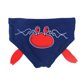 Baby Swimming Trunks Cute Embroidered Double Deck 1-3 Year Old Boys And Girls Learn Swimming Briefs Bathing Suit (Option: Crab-S)