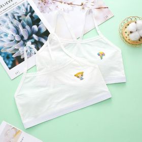 Primary School Students Development Period Girls Bra Sports Children's Underwear Vest (Option: White-L)