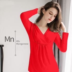 Single piece of autumn clothing for pregnant women (Option: Red-L)