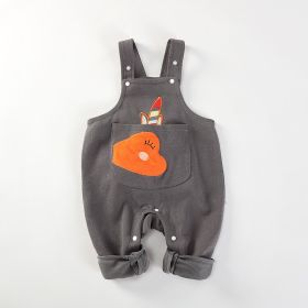 Girls' Loose High Stretch Jumpsuit (Option: Grey-73cm)