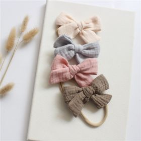 Baby Cotton Gauze Butterfly Tie Headband Set (Option: 11 Style)