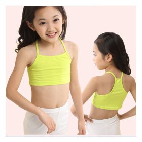 Girls Tube Top Wrapped Chest Camisole Girls Developmental Underwear (Option: Light Green-120cm)