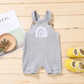 Rainbow Multicolor Women's Overalls (Option: Grey-100cm)