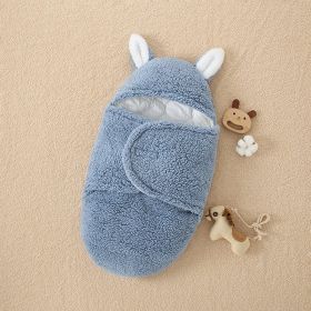 Sleeping Bag For Infants To Be Held By Newborn (Option: Blue-Big ear round-6M)