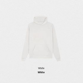 Velvet Solid Color Multicolor Children's Hooded Sweatshirt (Option: White-S)