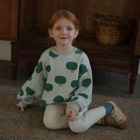 Plush And Thick Cartoon Sweater Baby (Option: Blue-90cm)