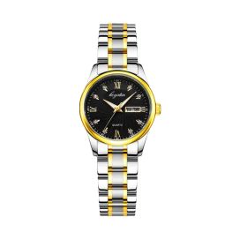 Stainless Steel Business Waterproof Automatic Ladies Watch Fancy Women Watches Jewelry Sophisticated And Stylish Women Watch (Color: Roman Black)