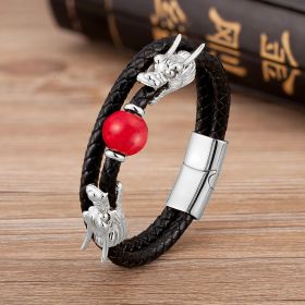 Personalized Stainless Steel Buckle Jewelry (Color: Silver, style: B)