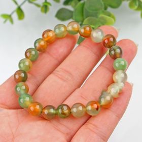 Peacock Agate Bracelet Jewelry 8-20mm (Color: 12mm with tee)