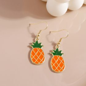 Jewelry Simulation Food Play Fruit Pineapple Pendant Earrings (style: 2 Style)