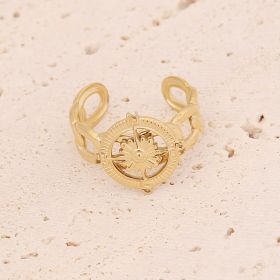 Women's Jewelry Star Moon Stainless Steel Ring (Color: No.4)