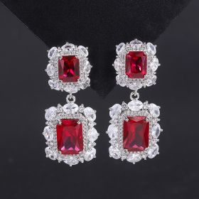 S925 Silver Needle Simulation Jewelry Accessories Set (Color: Earrings)