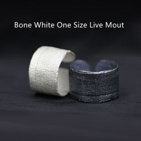 Skeleton Jewelry Wide Design Bandage Ring (Color: Bone White One Size Live Mout)