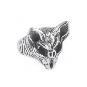 Vintage Jewelry Stainless Steel Animal Bat Cast Ring (Color: Silver, size: number 11)