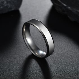 Light Men's Stainless Steel Ring Jewelry (Color: Steel color, size: No.5)