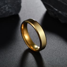 Light Men's Stainless Steel Ring Jewelry (Color: Gold, size: No.7)