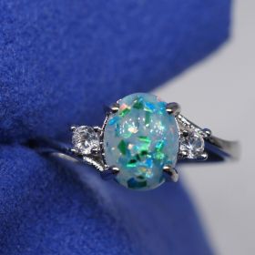 Fashionable Hand Jewelry Ring Women's Auspicious (Color: Green, size: 7size)