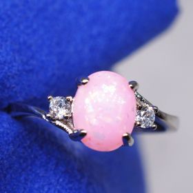Fashionable Hand Jewelry Ring Women's Auspicious (Color: Pink, size: 12size)
