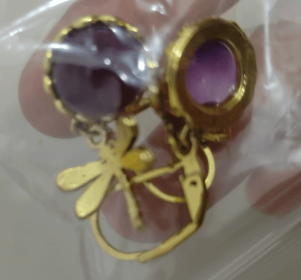 Fashion Jewelry Women's Earrings Hanging Vintage Dragonfly Pendant Earring Boho Chakra Blue Moonstone Drop Earrings For Women Wedding Charm Ethni (Color: Purple)