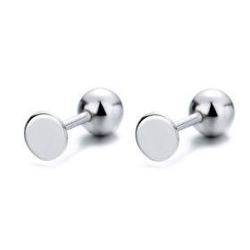 Simple Ear Stud Jewelry Without Removing And Preventing (Color: White gold, size: 3mm ball)