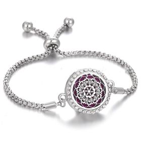 Hollow Stainless Steel Adjustable Aromatherapy Bracelet Jewelry (Color: 05style)