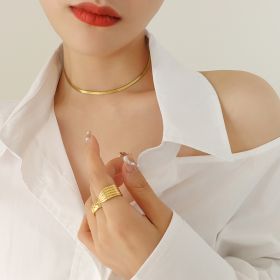 Spicy Girl Necklace Bracelet Jewelry Set (Color: P559 Gold Necklace 30or8cm)