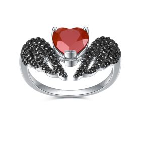 Vintage Jewelry Accessories Designer Natural Color Jewelry Ring (Color: Onyx, size: number 6)