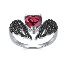 Vintage Jewelry Accessories Designer Natural Color Jewelry Ring (Color: Natural garnet, size: number 9)