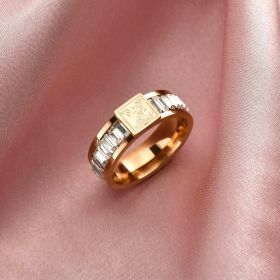 Titanium Steel Ring Men And Women Couple Jewelry (style: 8 Style, size: number7)