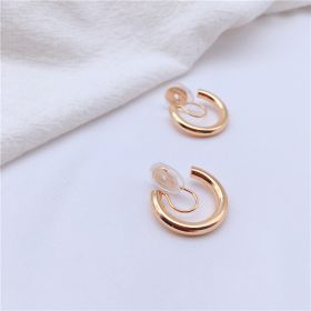 Ladies Vintage Metal Jewelry Mosquito Coil Plate Ear Clip (Color: Gold)