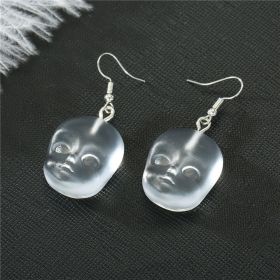 Jewelry Personality Halloween Elf Head Earrings (Color: Face)