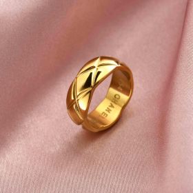 Titanium Steel Ring Men And Women Couple Jewelry (style: 1 Style, size: number 8)