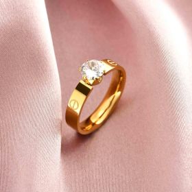 Titanium Steel Ring Men And Women Couple Jewelry (style: 17 Style, size: number 8)