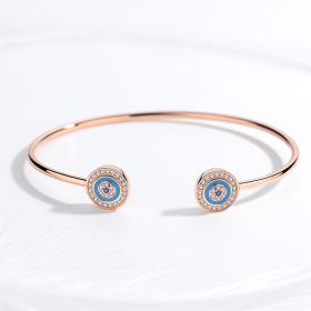 Women's Opening Bracelet Silver Jewelry (Color: Rose Gold)