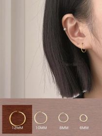 Ins Trendy Ear Jewelry With High Quality (Color: 12mm gold pair)