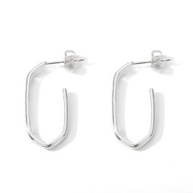 Fashion And Fashion Jewelry Stainless Steel Earrings (Color: Silver)