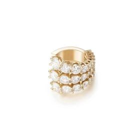 Simple Fashion Jewelry Temperament European And American Multi-layer Diamond-encrusted C Ear Ring (Color: Gold row three)