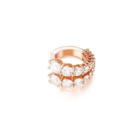 Simple Fashion Jewelry Temperament European And American Multi-layer Diamond-encrusted C Ear Ring (Color: Rose gold row two)