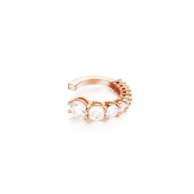 Simple Fashion Jewelry Temperament European And American Multi-layer Diamond-encrusted C Ear Ring (Color: Rose gold row one)