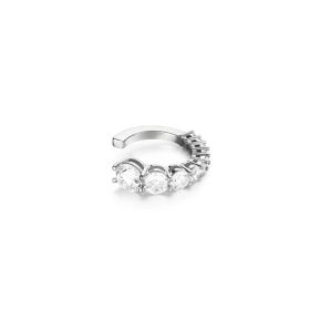 Simple Fashion Jewelry Temperament European And American Multi-layer Diamond-encrusted C Ear Ring (Color: Silver row one)