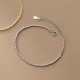 Women's Korean Temperament Simple Sectional Square Geometric Hand Jewelry (Color: Silver)